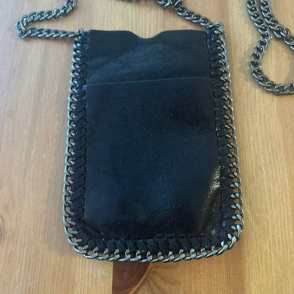 Tory Burch Miller Black Suede Leather Phone Crossbody Bag Purse Messenger
